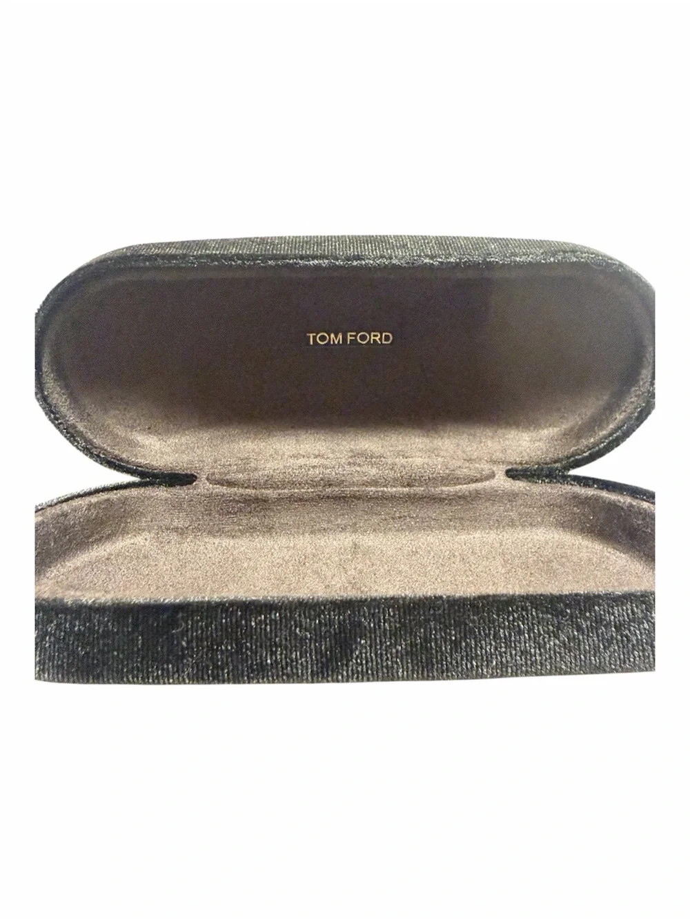 Tom Ford Black Velvet Hard Sunglasses Eyeglasses Case Logo Case Only